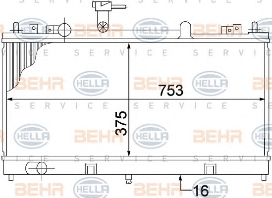 HELLA Vízhűtő 8MK376769-671