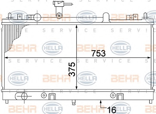 HELLA Vízhűtő 8MK376769-681