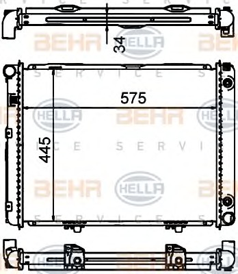 HELLA Vízhűtő 8MK376769-701