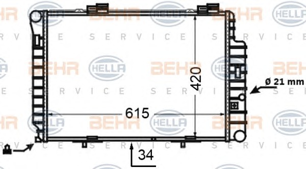 HELLA Vízhűtő 8MK376769-721