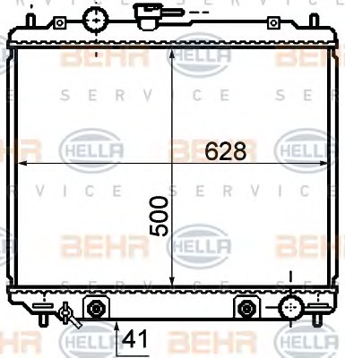 HELLA Vízhűtő 8MK376770-161