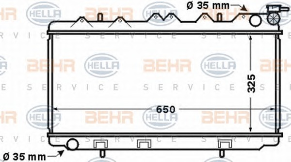 HELLA Vízhűtő 8MK376770-461