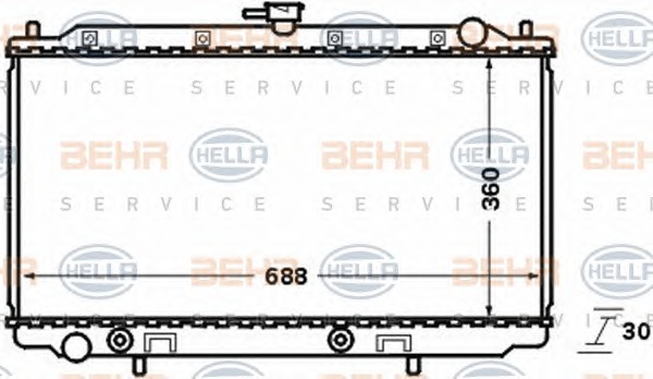 HELLA Vízhűtő 8MK376770-561