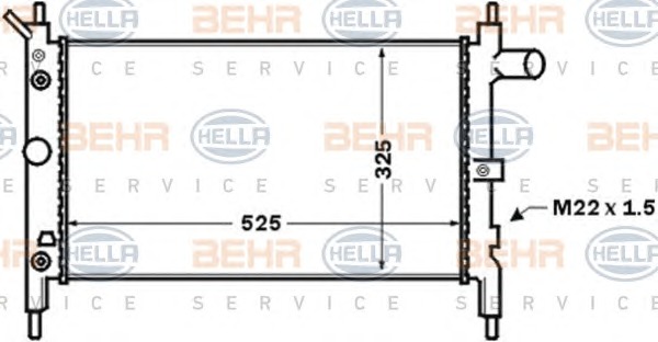 HELLA Vízhűtő 8MK376771-051