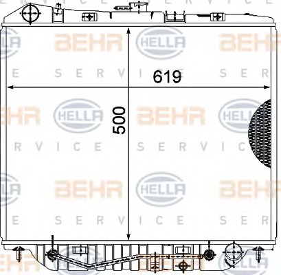 HELLA Vízhűtő 8MK376771-101