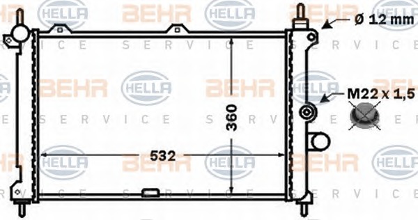 HELLA Vízhűtő 8MK376771-171