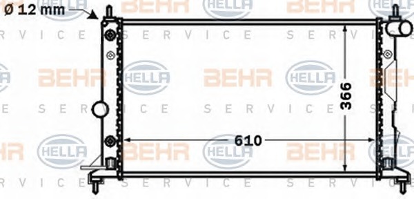 HELLA Vízhűtő 8MK376771-181