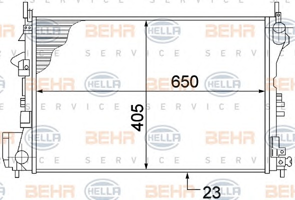 HELLA Vízhűtő 8MK376771-201