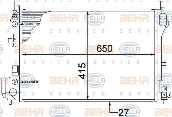 HELLA Vízhűtő 8MK376771-211