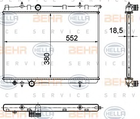 HELLA Vízhűtő 8MK376771-501