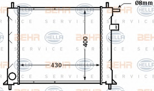 HELLA Vízhűtő 8MK376772-161