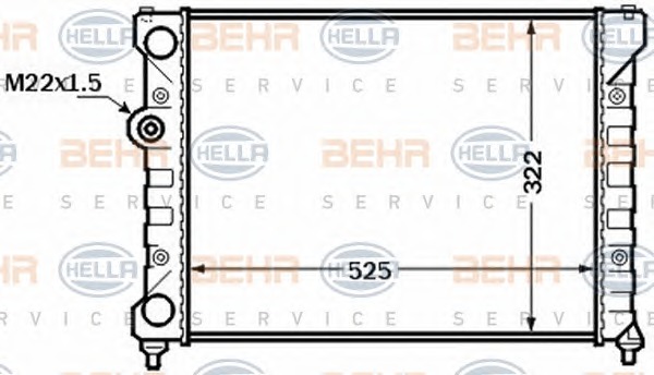 HELLA Vízhűtő 8MK376772-491