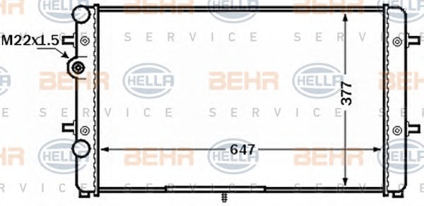 HELLA Vízhűtő 8MK376772-501