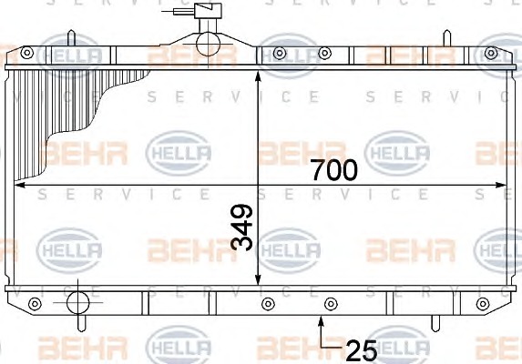 HELLA Vízhűtő 8MK376773-021