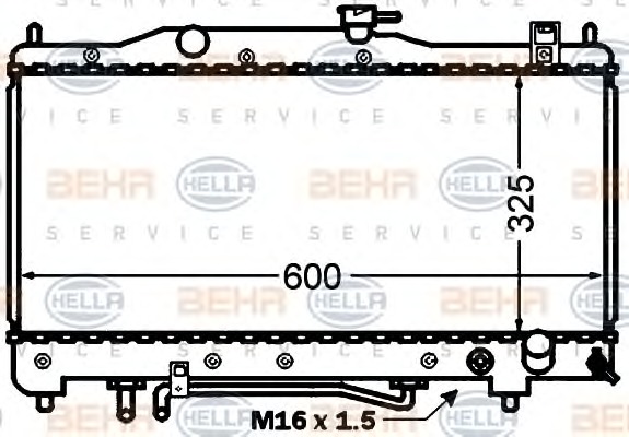 HELLA Vízhűtő 8MK376773-271