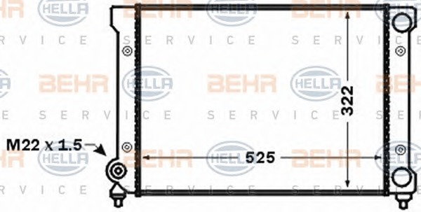 HELLA Vízhűtő 8MK376773-721