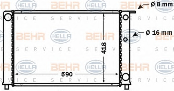 HELLA Vízhűtő 8MK376774-111