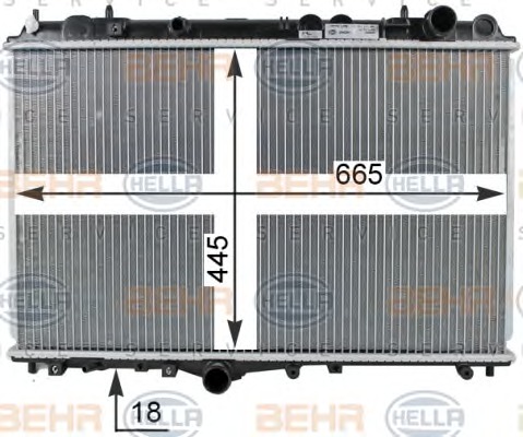 HELLA Vízhűtő 8MK376774-131