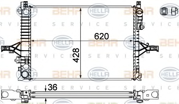 HELLA Vízhűtő 8MK376774-221