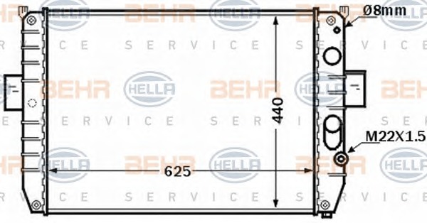 HELLA Vízhűtő 8MK376774-401