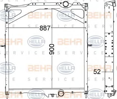 HELLA Vízhűtő 8MK376774-791