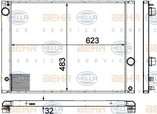 HELLA Vízhűtő 8MK376780-661