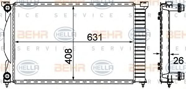 HELLA Vízhűtő 8MK376781-001