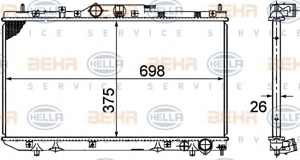 HELLA Vízhűtő 8MK376781-051