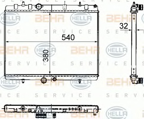 HELLA Vízhűtő 8MK376781-111