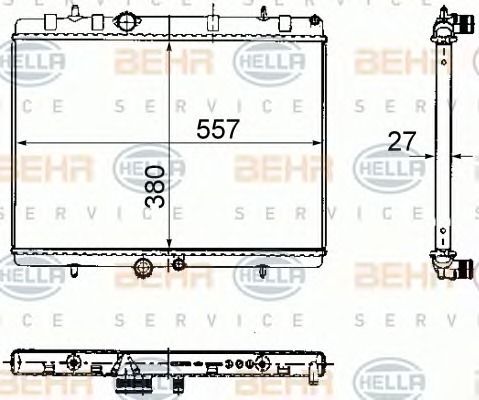 HELLA Vízhűtő 8MK376781-121