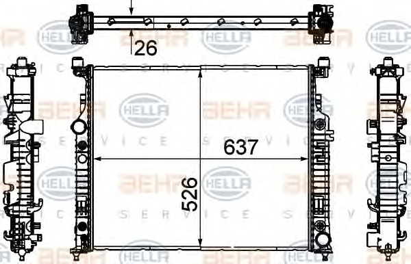 HELLA Vízhűtő 8MK376781-571