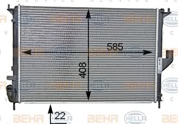 HELLA Vízhűtő 8MK376787-341