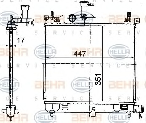 HELLA Vízhűtő 8MK376790-001