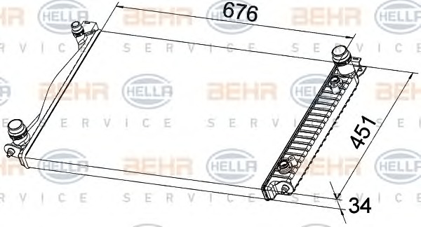 HELLA Vízhűtő 8MK376790-141