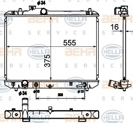 HELLA Vízhűtő 8MK376790-231