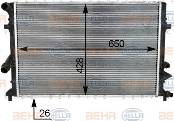 HELLA Vízhűtő 8MK376790-551