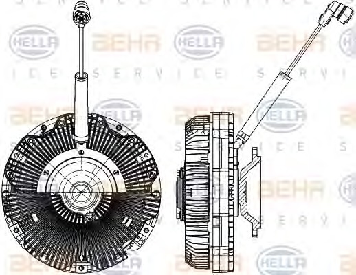 HELLA Hűtőventillátor kuplung 8MV376791-151