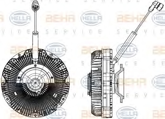 HELLA Hűtőventillátor kuplung 8MV376791-161