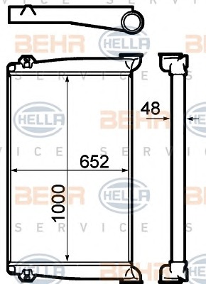 HELLA Töltőlevegő hűtő 8ML376792-001