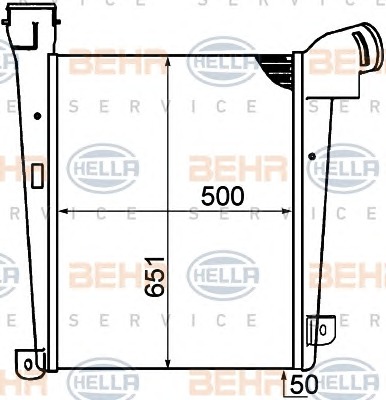 HELLA Töltőlevegő hűtő 8ML376792-061