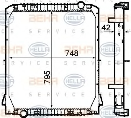 HELLA Vízhűtő 8MK376792-121