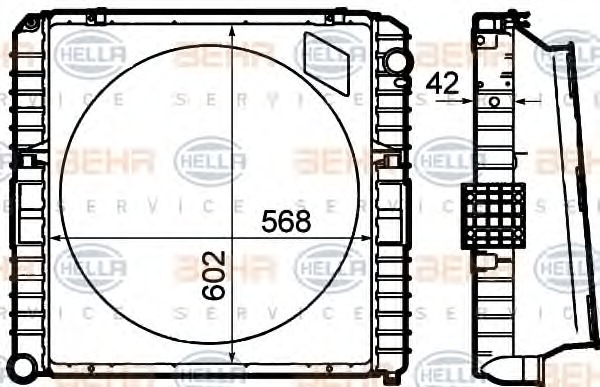 HELLA Vízhűtő 8MK376792-131