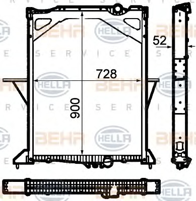 HELLA Vízhűtő 8MK376792-141