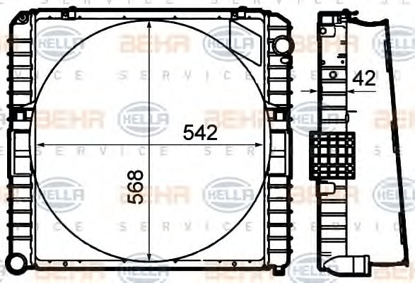 HELLA Vízhűtő 8MK376792-181