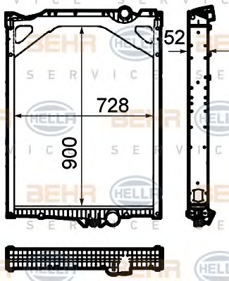 HELLA Vízhűtő 8MK376792-241