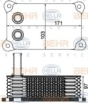 HELLA Olajhűtő 8MO376797-161