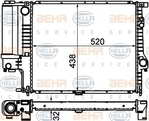 HELLA Vízhűtő 8MK376888-134