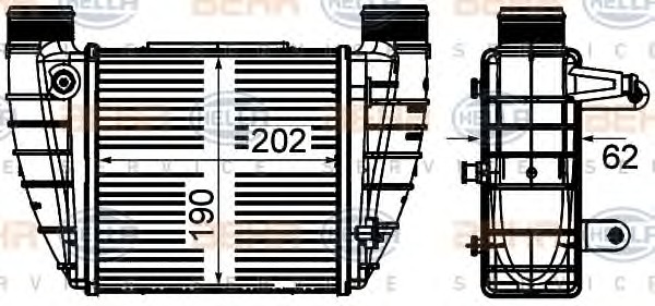 HELLA Töltőlevegő hűtő 8ML376899-051