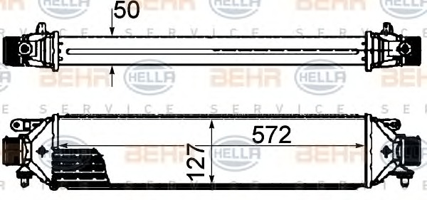 HELLA Töltőlevegő hűtő 8ML376899-131