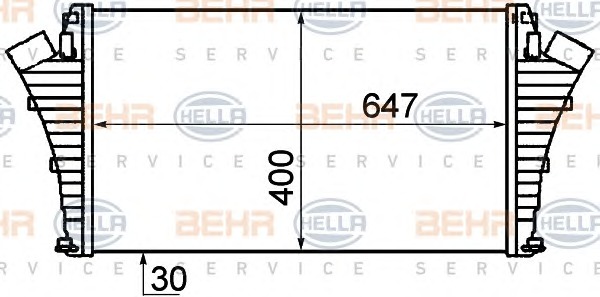 HELLA Töltőlevegő hűtő 8ML376899-151